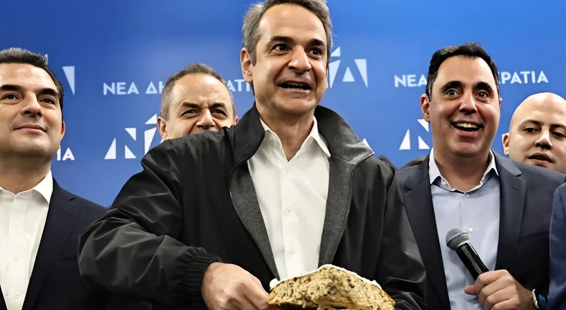 Το φλουρί της βασιλόπιτας στη ΝΔ έπεσε στον Κυριάκο Μητσοτάκη
