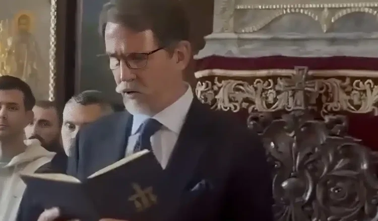 Ο Παύλος ντε Γκρες διάβασε το «Πάτερ Ημών» στο Άγιο Όρος