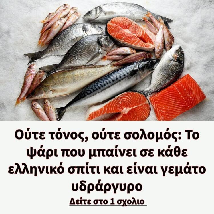 Ούτε τόνος, ούτε σολομός: Το ψάρι που μπαίνει σε κάθε ελληνικό σπίτι και είναι γεμάτο υδράργυρο