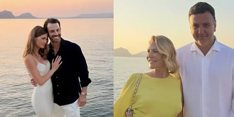 Με νυν και πρώην μαζί η Τζένη Μπαλατσινού: Η αμήχανη στιγμή που συναντήθηκαν Κωστόπουλος-Κικίλιας στο γλέντι-Ούτε ματιά δεν αντάλλαξαν