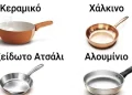 Τα καλύτερα και τα χειρότερα υλικά για μαγειρικά σκεύη