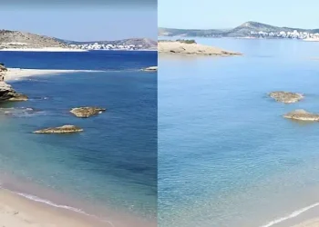 Γαλαζοπράσινα, πεντακάθαρα νερά, ήσυχο τοπίο και μοναδική θέα – Η κρυφή παραλία στην Αττική, μόλις 45 λεπτά από το κέντρο της Αθήνας