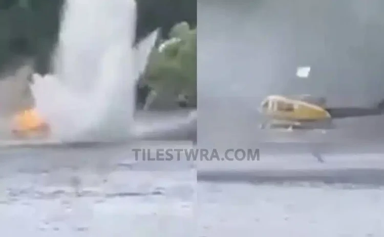 Συγκλονιστικές εικόνες από την πτώση του πυροσβεστικού ελικοπτέρου στη λίμνη Αώου – Διασώθηκε το πλήρωμα