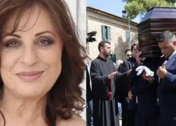 Ραγίζει καρδιές το αποθεωτικό στεφάνι της Χαρούλας Αλεξίου στην κηδεία της Μαίρης Λίντα