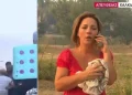 Φωτιά στη Σίβηρη: Επίθεση σε συνεργείο του MEGA – Χτύπησαν τη δημοσιογράφο, έσπασαν κινητά, μικρόφωνα