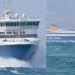 Βίντεο: Η «μάχη» του Blue Star να δέσει στη Νάξο εν μέσω ισχυρών ανέμων