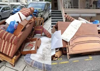 Πέταξε ολόκληρο νοικοκυριό στον δρόμο και στο πεζοδρόμιο και έφαγε γερό πρόστιμο από τον Δήμο