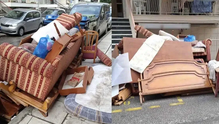 Πέταξε ολόκληρο νοικοκυριό στον δρόμο και στο πεζοδρόμιο και έφαγε γερό πρόστιμο από τον Δήμο